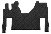 Black Eco Leather Floor Mats + Engine Cover for Ford F-Max 2018+ trucks LeftHD