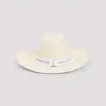 [Maison Michel] Maison Michel-Natural Beige Brisa Austin Denim Strass Hat-Donna M STAND