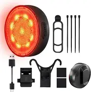 LED Bike Lights | Brake Sensor Bicycles Rear Light - 5 Lighting Modes, Waterproof Rechargeable Taillight for Night Riding Mountain Biking Road Cycling