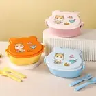 1 Set Bento Box Microwave Safe Retain Freshness Lovely Children Cartoon Food
