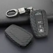 Smart Car Key Case Fob Chain For Toyota Camry RAV4 Avalon Prius 86 Carbon Fiber