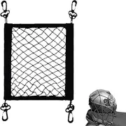Cargo Net for Motorcycle | High Elastic Bungee Net with 4 Adjustable Hooks | Thickened Cargo Storage Supplies for Secure Hold | Easy Installation Motorcycle Net for Bikes, ATVs