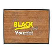 Black V1 Surname Thing - Funny Novelty Doormat Man Cave Floor mat