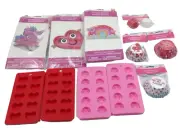 Valentines Mailbox Activity Kits Baking Cupcake Liners Silicone Molds Lot 11