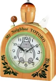 RHYTHM My Neighbor Totoro Alarm Clock R455N Wooden Bell Alarm 17x12x5.8cm JP