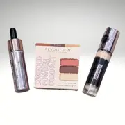 NEW Revolution Makeup 3-Piece Set | Concealer, Highlighter, & Contour Compact