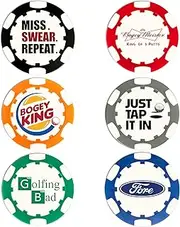 Golf Ball Marker Poker Chips | 6 pack | Choose Your Golf Gift Set | Golf Marker Mens Gifts | Funny Golf Gifts | Funny Golf Accessories for Men | Womens Golf Accessories