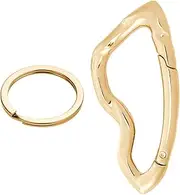 Angyape Cool Carabiner Car Keychain Y2K Heavy Duty Metal Irregular Key Ring with Clip Durable Keychain Accessories for Keys Gifts Bag Charms