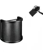 Universal Metal Mesh Microphone Pop Filter,Studio Recording Filter,Adjustable Microphone Pop Shield, Microphone Wind Cover Accessory,Suitable for Most Microphones