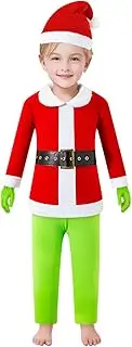 [DANBAIEGG] Little Boy Little Girl Christmas Dress Up Santa Claus Dress Up Cute Santa Claus Role Play Christmas Pants Set