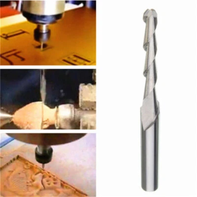 5pcs 2mm Dia Carbide CNC Router Bits 22mm End Mills Ball Nose Spiral Cutters