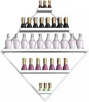 Metal Wall Mounted Nail Polish Storage Rack 5 Tier Cosmetic Display Rack Makeups Lipstick Perfume Wall Shelf for Home Spa Beauty Salon Store