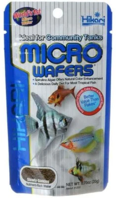Hikari Micro Wafers 20g Slow Sinking Tropical Fish Food Catfish Tetras Cichlids