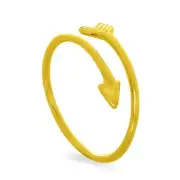 Gold Plated Sterling Silver Arrow Design Adjustable Midi Toe Ring
