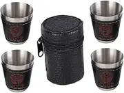 LABRIMP 1 Set Wine Glass Drinking Glasses with Lids Travel Accesories Stainless Steel Cups with Lid Steel Camping Expresso Coffee Cup Stainless Steel Wine Cup Camping Cups Water Mug Metal