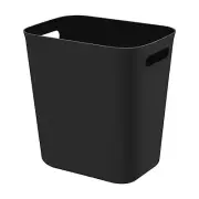 UUJOLY Plastic Small Trash Can Wastebasket, Garbage 3.5 Gallon, Black