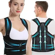 Posture Corrector for Women and Men, Back Brace Fully Adjustable & Comfy, Support Straightener for Spine, Back, Neck, Clavicle and Shoulder, Improves Posture and Pain Relief, L