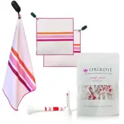 Obirdie Bamboo Golf Tees (50-Pack, 2.75 & 1.5 Inch, Pink & Red) & Magnetic Golf