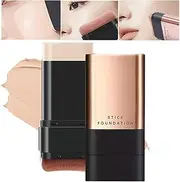 2 in 1 - Luxury Anti-wrinkle Foundation Stick, Multi-purpose Foundation Stick Makeup Brush, Moisturizing Light Foundation Stick, Long-lasting Waterproof Double-ended Foundation Makeup Stick