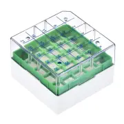 Freezer Tube Box,for Lab and Scientific Institutes (25 Places, Green)