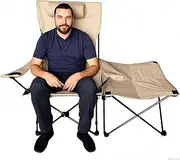Reclining Folding Chair - Portable Reclining Chair Lounge,Ergonomic Lounge Comfortable Portable Lightweight Chaise for Pool Patio Beach Backyard Tanning Lawn
