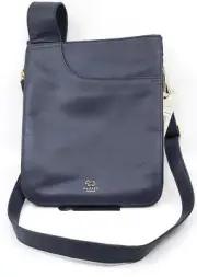 New Radley London Blue Leather Pockets Medium Zip Around Pocket $158.00