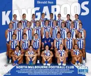 2024 NORTH MELBOURNE KANGAROOS AFLW FOOTBALL TEAM POSTER,BARGAIN,2