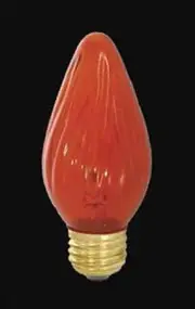 B&P Lamp F-15 Amber Flame Standard Base Bulb, 40W
