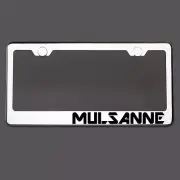 Polish Mirror License Plate Frame MULSANNE Laser Etched Metal Screw Cap (for: Audi)