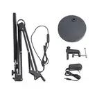 Black 2 In 1 Double Head LED Desk Lamp With Clamp Base 24W Flexible Swing Ar CMM
