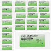 30 Pieces Nylon 3.0 Sutures, Training Threads with Curved Needles, Suitable for Training and Practice