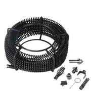 12m Drain Snake Pipe Sewer Cleaner Electric Unblocker Sink Pipeline 6 Drill Bit