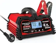 Car Battery Charger 35A 12V/24V 18A Battery Charger Car Fully Automatic Intelligent Trickle Charger with LCD Screen, Chargers for Car Batteries