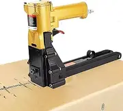 Pneumatic Carton Closing Stapler, Corrugated Carton Staple Gun With 1600pcs Copper Plated Nails, for Nail Length 15mm/18mm/19mm, Nail Length&Depth Adjustable, 100pcs Number Of Nailsfor, for Boxes