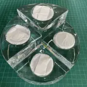 Orrefors Sweden Quartet Crystal Votive Candle Holders by Helene Krantz Set of 4