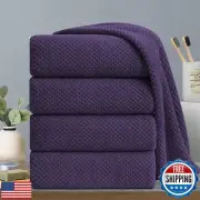 Extra Large Bath Towels Set 35x70 Inches - Purple Luxury 600 GSM Oversized Ba