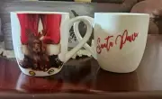 Southern Living Boykin Spaniel Coffee Mugs Set Of 2 Santa Paws Christmas 20 Oz.