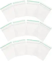 100pcs Mini Plastic Bags, Transparent Small Zip Lock Bags Clear Tiny Zipper Bags Pouches Dollhouse Storage Plastic Bag Mini Treat Bags Packing Bag Model Green