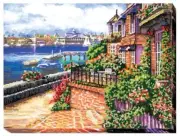 Bead embroidery kit Bay needlework kit Art canvas beadwork pattern