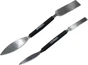 Amtech G1855 Leaf and Square Profiling Tool Set, Triangular and Square Blades, Plasterers Trowel, Small Tool, Double-Ended 2-Piece