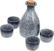 iplusmile Japanese Style Sake Set Ceramic Cups and Pot Heat-Resistant Sake Culture Unique for Loved Ones