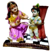 Handcrafted Poly Resin Yashoda MATA Krishna Kanha Murti/Statue (14 X 13 X 8 CM)