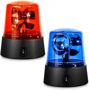 QCDENG 1 Set Red & Blue 360° Rotating LED Strobe Light, Disco Bar Party Decorative Light