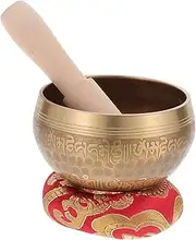 FUTUREORYY Portable Meditation Singing Bowl Wooden Stick Washer for Yoga Mindfulness Enthusiasts Random