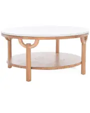 Safavieh Couture Puck Marble Top Coffee Table