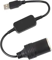 MeetUs 5V USB A Male to 12V Car Cigarette Lighter Socket Female Converter for Car Cigarette Lighters Driving Recorder DVR Dash Camera GPS(Below 8W),1.2m/47.24 inches