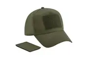 Beechfield 5 Panel Removable Patch Baseball Cap (Military Green) (One Size)