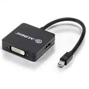 Alogic 3 in 1 Mini DisplayPort to DisplayPort HDMI DVI Adapter Male to 3-Female