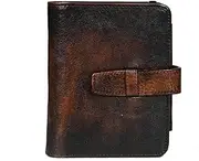 [SLEDEZ] Punk Wallet Men's Leather Short Wallet Europe and The United States Retro Money Clip