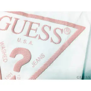 GUESS LOGO TEE 短T 短袖 白 粉紅 條紋 倒三角 問號 韓國 百搭 經典 NI2K6425 IMPACT